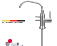 Vòi cho máy lọc nước điện giải |MINHQUANHOME| Vòi ngắn cổ thấp lắp cho máy tạo ion kiềm - Inox 304