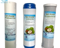 Bộ 3 lõi lọc 123 KCFLOW Đài Loan KC-FLOW than hoạt tính gáo dừa❤️NHẬP KHẨU TAIWAN❤️Bộ tiền lọc máy ion kiềm kangen water Japan, máy RO