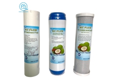 Bộ 3 lõi lọc 123 KCFLOW Đài Loan KC-FLOW than hoạt tính gáo dừa❤️NHẬP KHẨU TAIWAN❤️Bộ tiền lọc máy ion kiềm kangen water Japan, máy RO