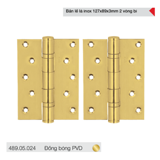 Bản lề lá 2BB 127x89x3mm Häfele DIY 489.05.024