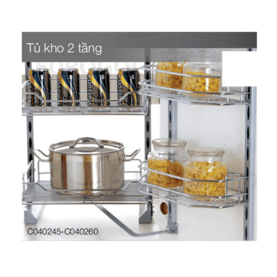 Hệ giá kho 2 tầng cánh mở C040245