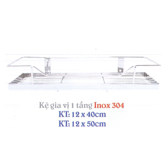 Kệ gia vị 1 tầng inox 304 Kafina KGV01