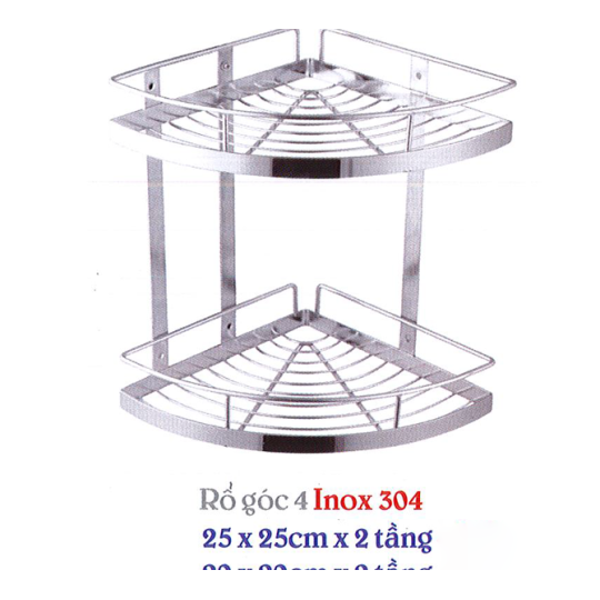 Kệ góc treo inox 304 RG4