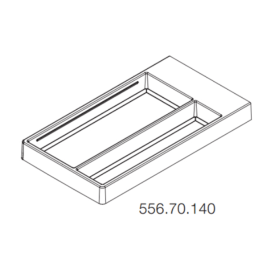 Khay chia cho tủ bếp 300mm, màu inox 556.70.140