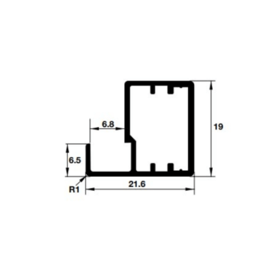 Khung nhôm cho cửa kính Häfele 563.84.303