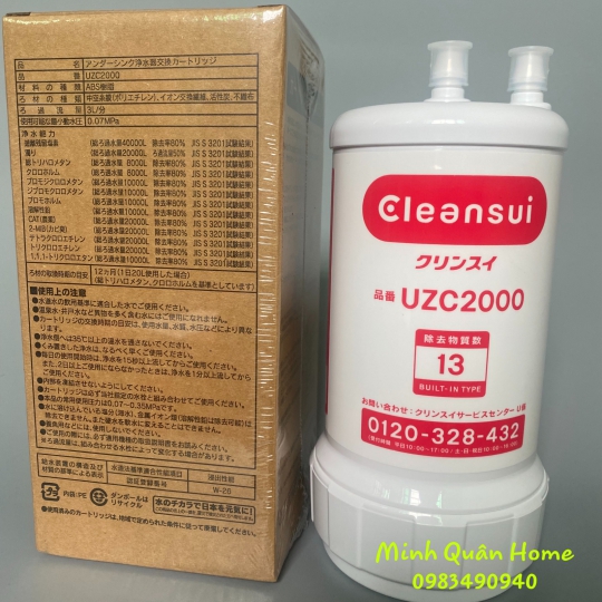 Lõi lọc nước CLEANSUI UZC2000 - Japan - |MINHQUANHOME| Nhập khẩu Nhật Bản dành cho máy MITSUBISHI CLEANSUI EU301, AL700, AL800, AL700E, EU101...