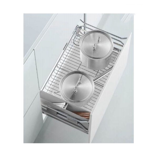 Rổ xoong nồi ray giảm chấn bắt mặt hộc inox 304 303331, 303332, 303334, 303335