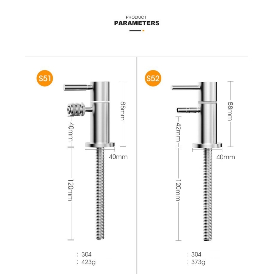 Vòi inox 304 dùng cấp nước vào cho máy lọc nước điện giải HÀNG CAO CẤP