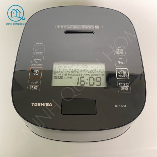 Nồi cơm điện Toshiba RC-10VST (1 Lít) màu đen, sx T06/2022 - Nồi cơm điện cao tần IH-áp suất-hút chân không