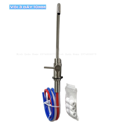 Vòi 3 dây lắp âm cho máy lọc nước điện giải 10mm - Vòi 3 dây lắp âm chuyên dụng cho máy tạo ion kiềm