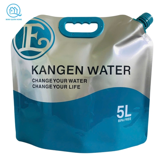 Túi đựng nước Kangen Enagic 5L màu xanh bạc | MINHQUANHOME | Túi đựng nước chuyên dụng cho nước điện giải, nước ion kiềm - 5lit