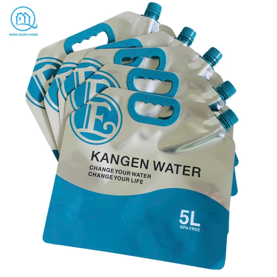 Túi đựng nước Kangen Enagic 5L màu xanh bạc | MINHQUANHOME | Túi đựng nước chuyên dụng cho nước điện giải, nước ion kiềm - 5lit