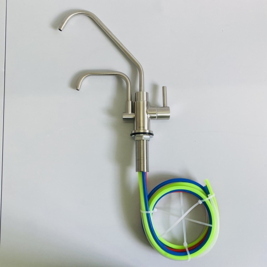 Vòi 4 Dây Lắp Âm Chuyên Dụng Cho Máy Lọc Nước Điện Giải Ion Kiềm ✌INOX 304 CAO CẤP✌