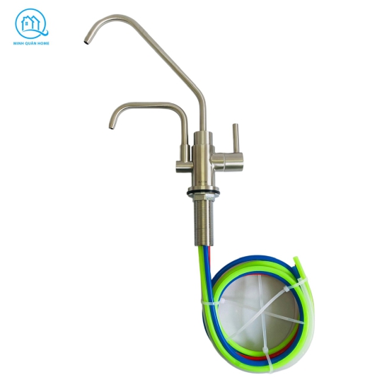 Vòi 4 Dây Lắp Âm Chuyên Dụng Cho Máy Lọc Nước Điện Giải Ion Kiềm ✌INOX 304 CAO CẤP✌