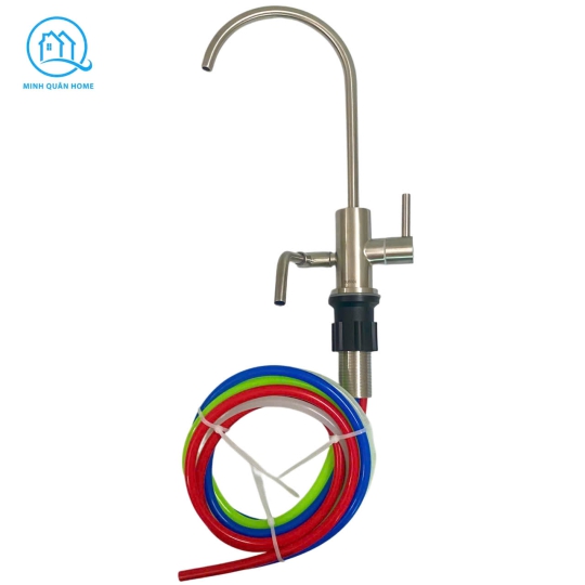 Vòi 4 Dây 10mm Lắp Âm Chuyên Dụng Cho Máy Lọc Nước Điện Giải Ion Kiềm INOX 304 CAO CẤP